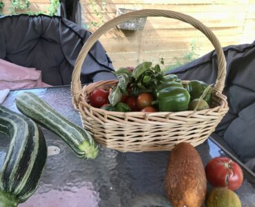 basket of garden fresh vegetables